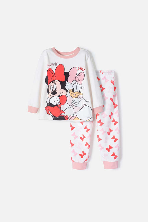 PIJAMA DE MINNIE MOUSE PANTALÓN LARGO PARA NIÑA 2T A 5T