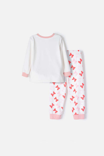 PIJAMA DE MINNIE MOUSE PANTALÓN LARGO PARA NIÑA 2T A 5T