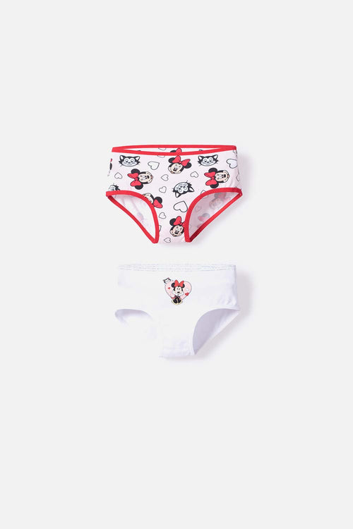 PACK X2 PANTIES DE MINNIE MOUSE MULTICOLOR PARA NIÑA 2T A 5T