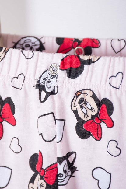 PIJAMA DE MINNIE MOUSE ESTAMPADO ROSADO PARA BEBÉ NIÑA