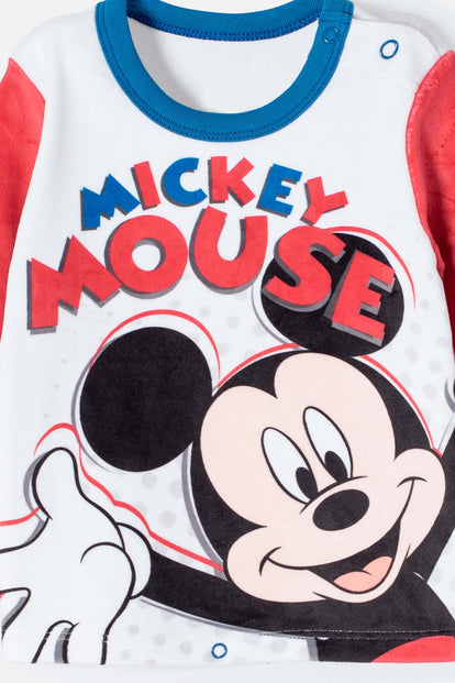 PIJAMA DE MICKEY MOUSE CON PANTALÓN LARGO MULTICOLOR PARA BEBE NIÑO