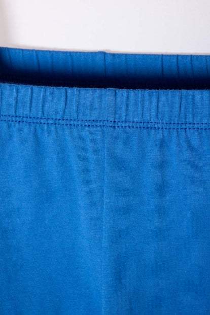 PIJAMA DE SUPERMAN CON PANTALÓN LARGO AZUL Y ROJO PARA NIÑO 2T A 5T