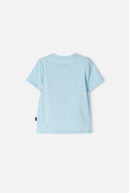 CAMISETA DE SUPERMAN MANGA CORTA AZUL PARA NIÑO 2T A 5T