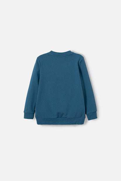 BUZO DE JURASSIC WORLD AZUL DE DISEÑO CERRADO PARA NIÑO 2T A 5T