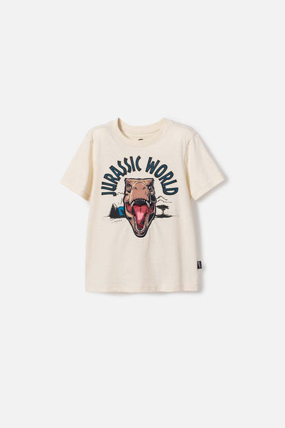 CAMISETA DE JURASSIC WORLD CAFÉ MANGA CORTA PARA NIÑO 2T A 5T