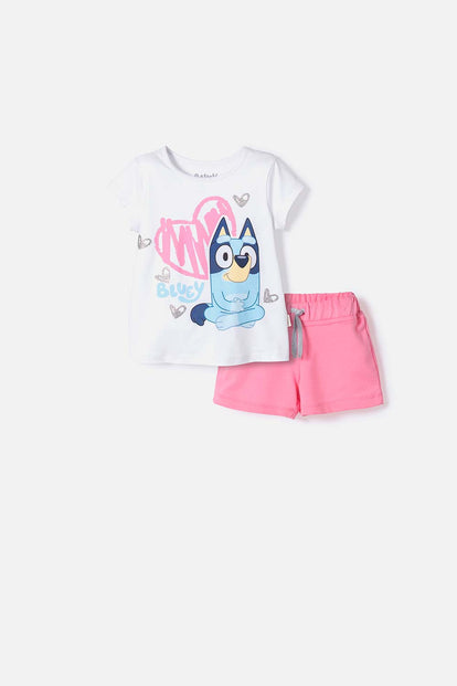 CONJUNTO DE BLUEY MULTICOLOR DE SHORT PARA NIÑA 2T A 6T