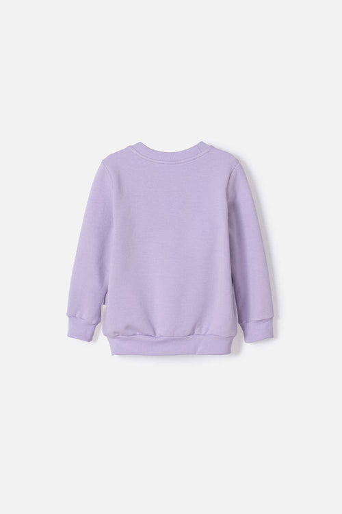 BUZO DE BLUEY LILA DE DISEÑO CERRADO PARA NIÑA 2T A 6T