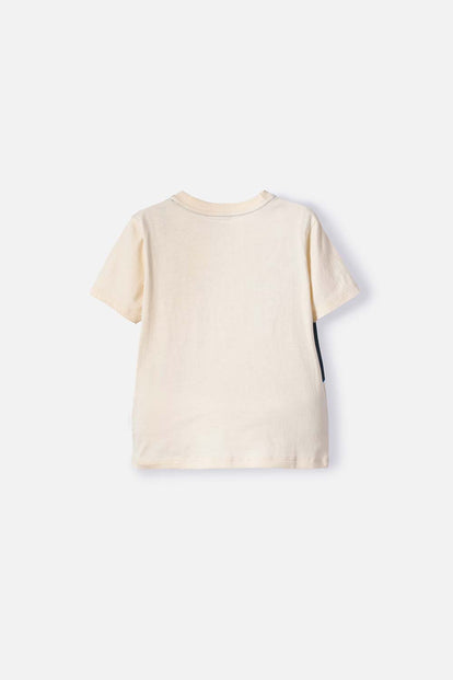 CAMISETA DE MICKEY MOUSE MARFIL OSCURO MANGA LARGA PARA NIÑO 2T A 5T