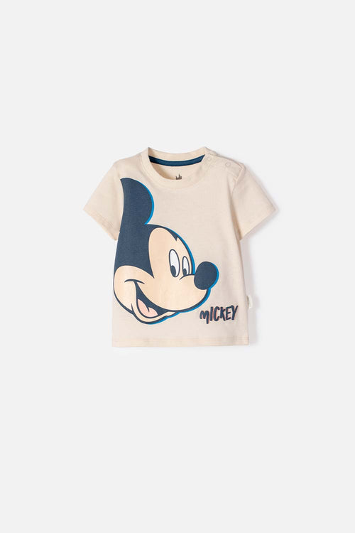 CAMISETA DE MICKEY MOUSE MANGA CORTA ALMENDRA PARA BEBÉ NIÑO