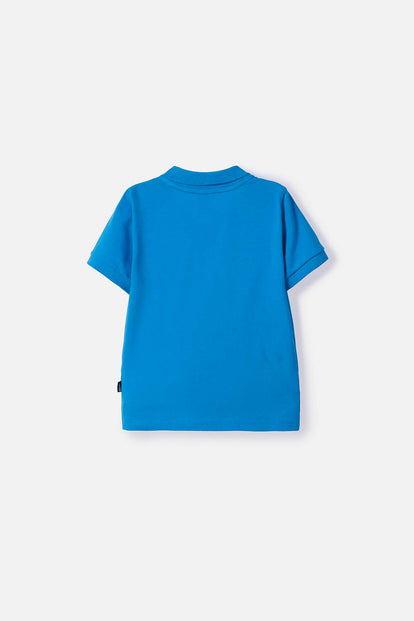 CAMISETA TIPO POLO DE MICKEY MOUSE AZUL TIPO POLO PARA NIÑO 2T A 5T