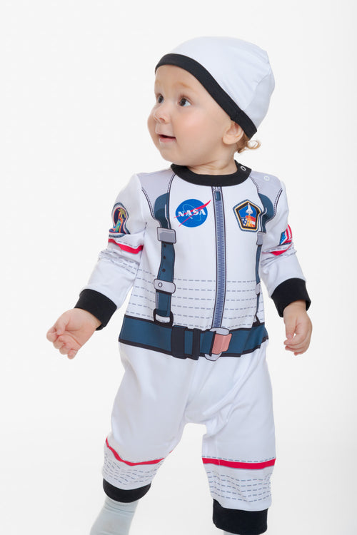 PIJAMA DE LA NASA MANGA LARGA BLANCO PARA BEBÉ NIÑO