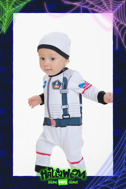PIJAMA DE LA NASA MANGA LARGA BLANCO PARA BEBÉ NIÑO