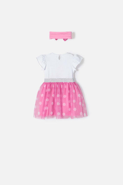 VESTIDO DE MINNIE MOUSE CON BOLERO MULTICOLOR PARA BEBÉ NIÑA