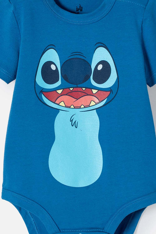 BODY DE STITCH CON GORRO AZUL PARA BEBÉ NIÑO