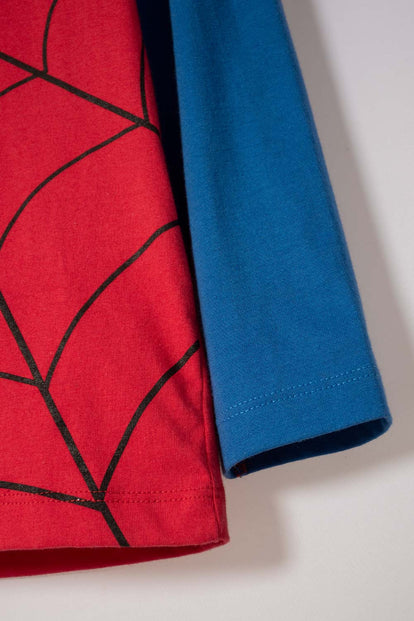PIJAMA DE SPIDERMAN CON PANTALÓN LARGO ROJO PARA NIÑO 2T A 5T