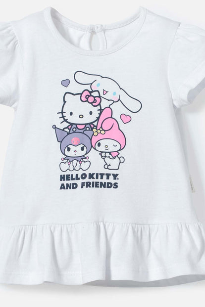 CONJUNTO DE HELLO KITTY MULTICOLOR DE PANTALÓN LARGO PARA BEBÉ NIÑA