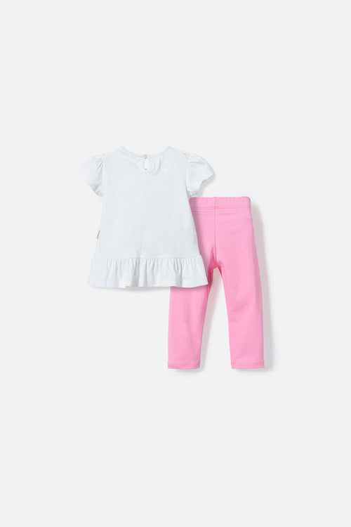 CONJUNTO DE HELLO KITTY MULTICOLOR DE PANTALÓN LARGO PARA BEBÉ NIÑA