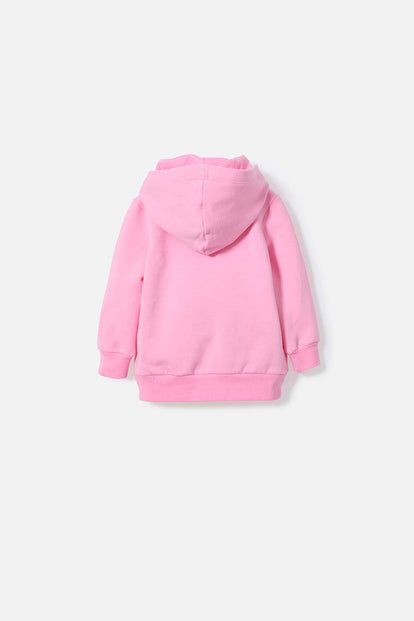 BUZO DE HELLO KITTY ROSADO CON CAPUCHA PARA NIÑA 2T A 5T