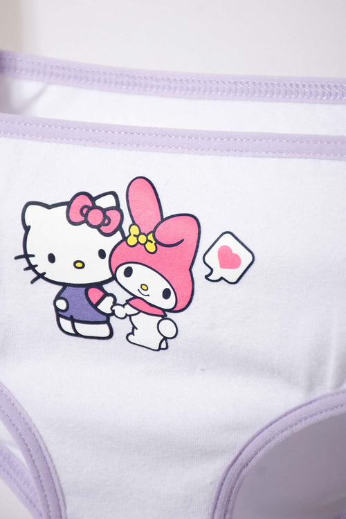 PACK X2 PANTIES DE HELLO KITTY MULTICOLOR PARA NIÑA 2T A 5T