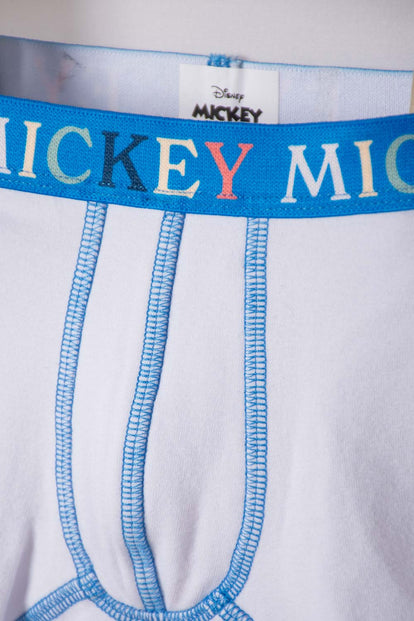PACK X2 BÓXER DE MICKEY MOUSE BLANCO Y MARFIL OSCURO PARA NIÑO 2T A 5T