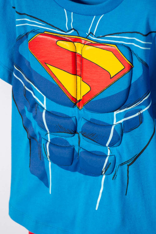 CAMISETA DE SUPERMAN CON CAPA MULTICOLOR PARA NIÑO 2T A 5T