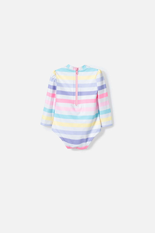 TRAJE DE BAÑO DE HELLO KITTY MULTICOLOR MANGA LARGA PARA BEBÉ NIÑA