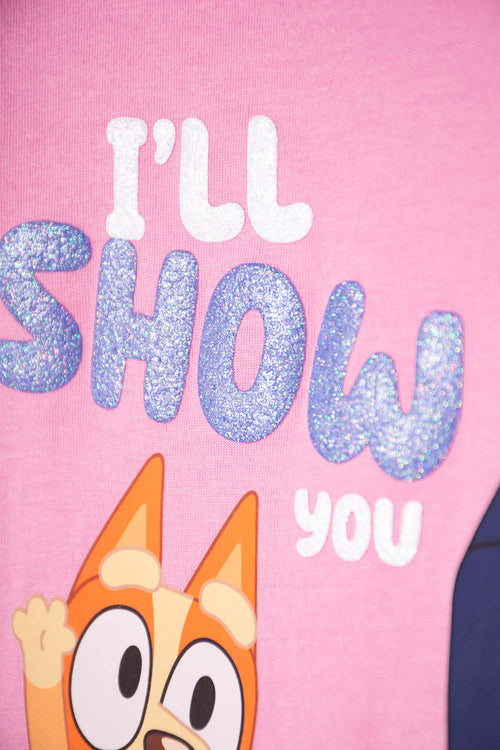CAMISETA DE BLUEY ROSADA MANGA LARGA PARA NIÑA 2T A 6T