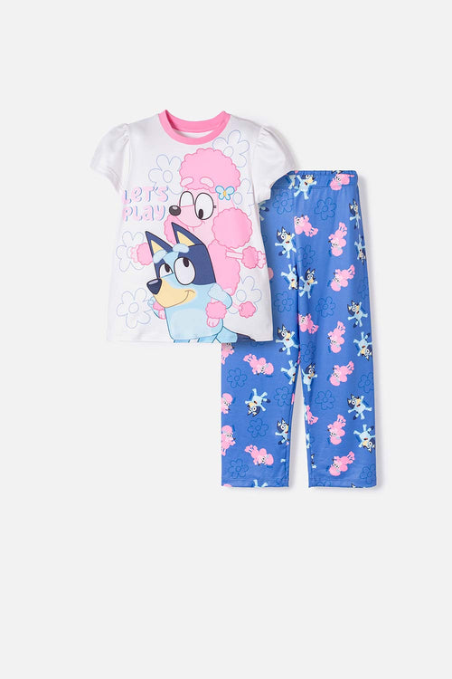 PIJAMA DE BLUEY MULTICOLOR DE PANTALÓN LARGO PARA NIÑA 2T A 6T
