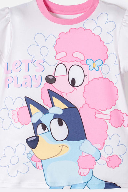 PIJAMA DE BLUEY MULTICOLOR DE PANTALÓN LARGO PARA NIÑA 2T A 6T