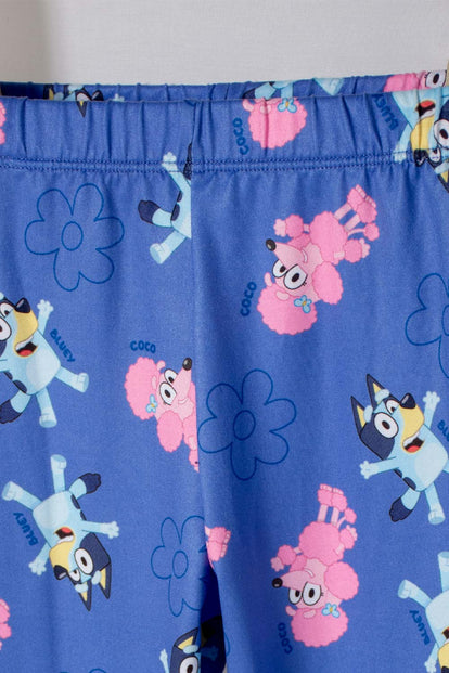 PIJAMA DE BLUEY MULTICOLOR DE PANTALÓN LARGO PARA NIÑA 2T A 6T