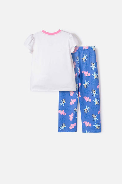 PIJAMA DE BLUEY MULTICOLOR DE PANTALÓN LARGO PARA NIÑA 2T A 6T