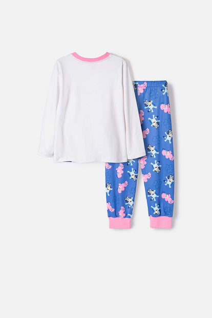 PIJAMA DE BLUEY MULTICOLOR MANGA LARGA PARA NIÑA 2T A 6T