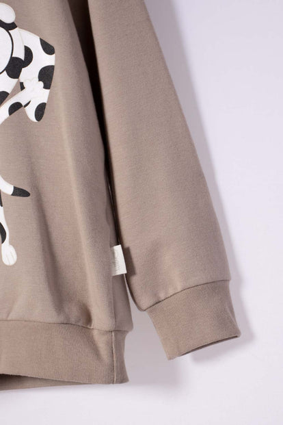 BUZO DE BLUEY TAUPE CON CAPUCHA PARA NIÑO 2T A 6T