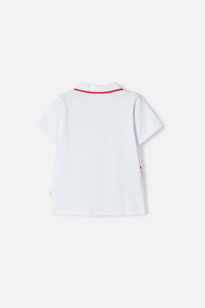 CAMISETA TIPO POLO DE PAW PATROL BLANCO PARA NIÑO 2T A 6T