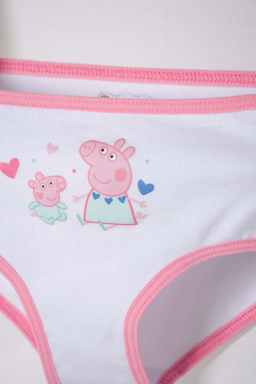 PACK X2 PANTIES DE PEPPA PIG AZUL Y BLANCO NIÑA 2T A 5T