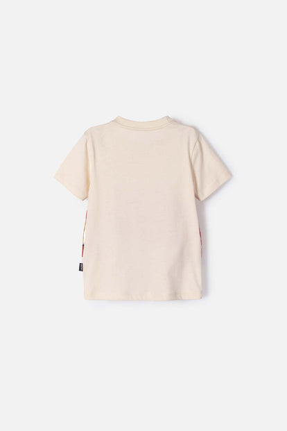 CAMISETA DE CARS MANGA CORTA ALMENDRA PARA NIÑO 2T A 6T