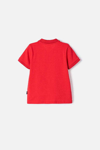 CAMISETA TIPO POLO DE CARS ROJO PARA NIÑO 2T A 5T