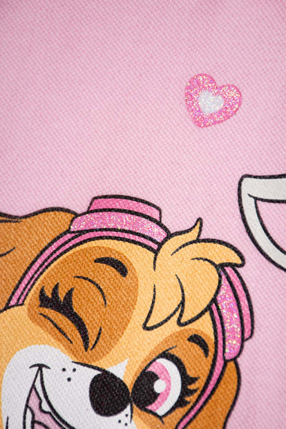 CAMISETA TIPO POLO DE PAW PATROL ROSADA PARA NIÑA 2T A 6T