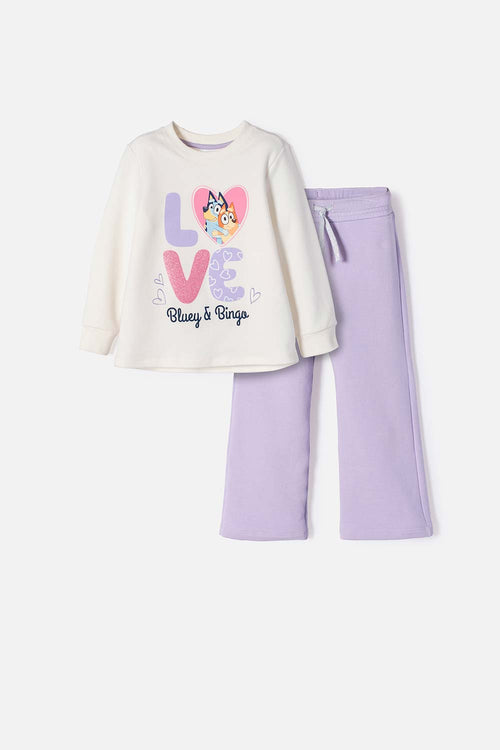 CONJUNTO DE BLUEY MULTICOLOR DE PANTALÓN LARGO 2T A 6T