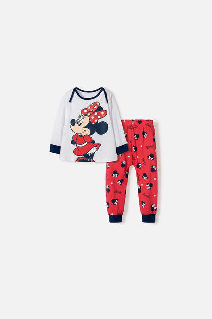 PIJAMA DE MINNIE MOUSE CON PANTALÓN LARGO MULTICOLOR PARA BEBÉ NIÑA