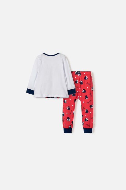 PIJAMA DE MINNIE MOUSE CON PANTALÓN LARGO MULTICOLOR PARA BEBÉ NIÑA