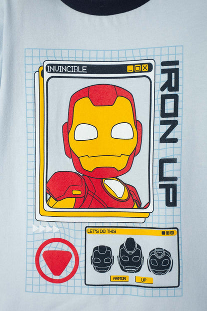 PIJAMA DE IRONMAN CON PANTALÓN LARGO MULTICOLOR PARA NIÑO 2T A 5T