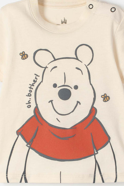 CONJUNTO WINNIE THE POOH CAQUI Y GRIS PARA BEBÉ NIÑO