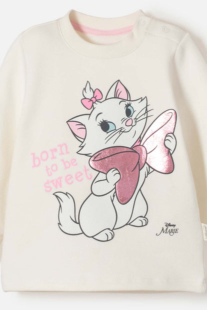 CONJUNTO DE LA GATA MARIE CON PANTALÓN LARGO PARA BEBÉ NIÑA