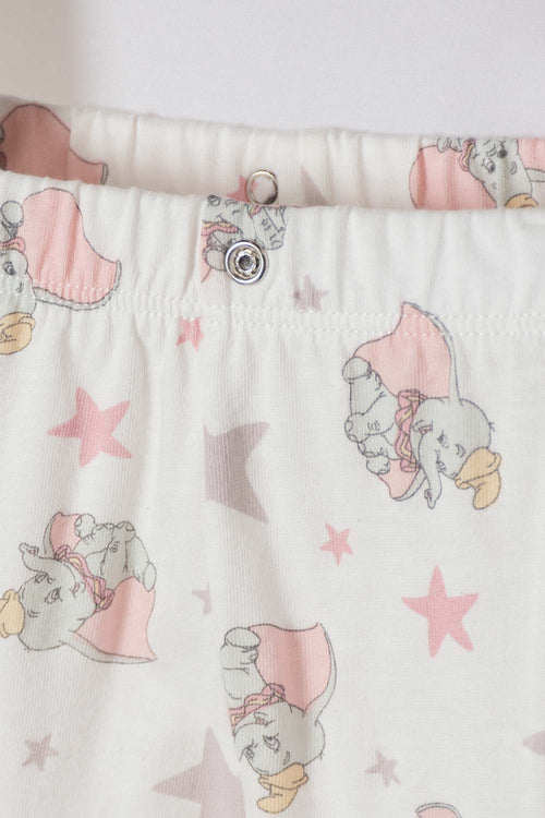 PIJAMA DE DUMBO CON PANTALÓN LARGO MULTICOLOR PARA BEBÉ NIÑA