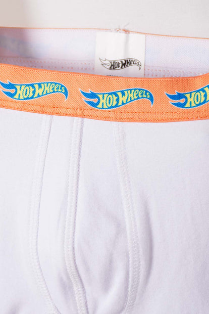 PACK X2 BOXER DE HOT WHEELS NARANJADO Y BLANCO PARA NIÑO 2T A 6T