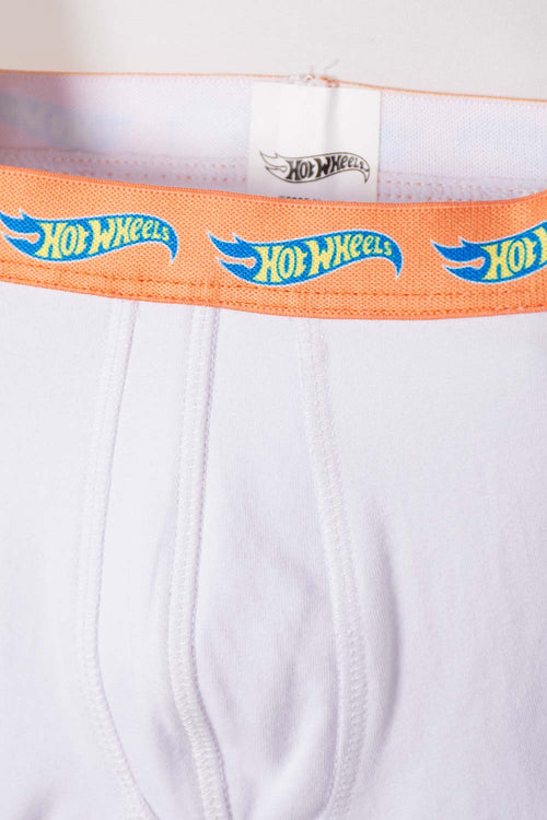 PACK X2 BOXER DE HOT WHEELS NARANJADO Y BLANCO PARA NIÑO 2T A 6T
