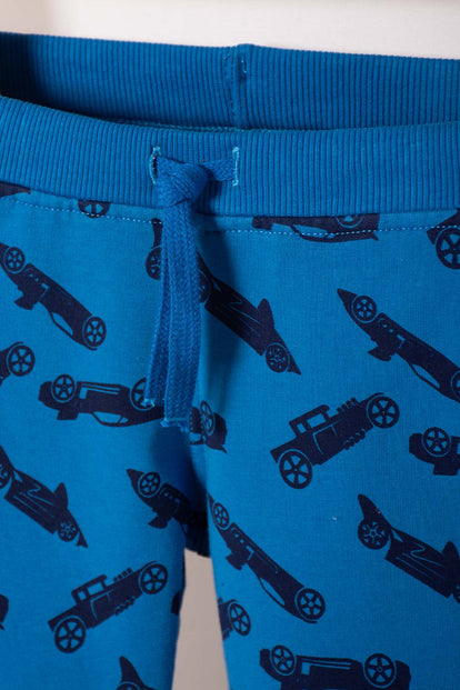 CONJUNTO HOT WHEELS CON PANTALÓN LARGO AZUL PARA NIÑO 2T A 6T