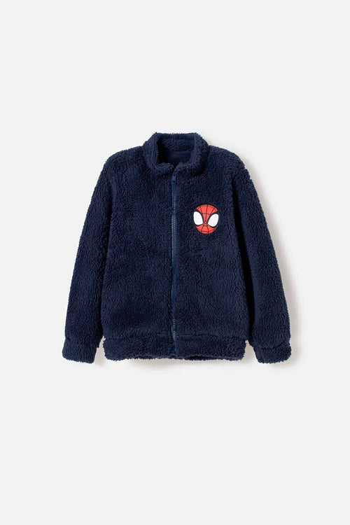 BUZO DE SPIDER-MAN CON CIERRE AZUL PARA NIÑO 2T A 6T