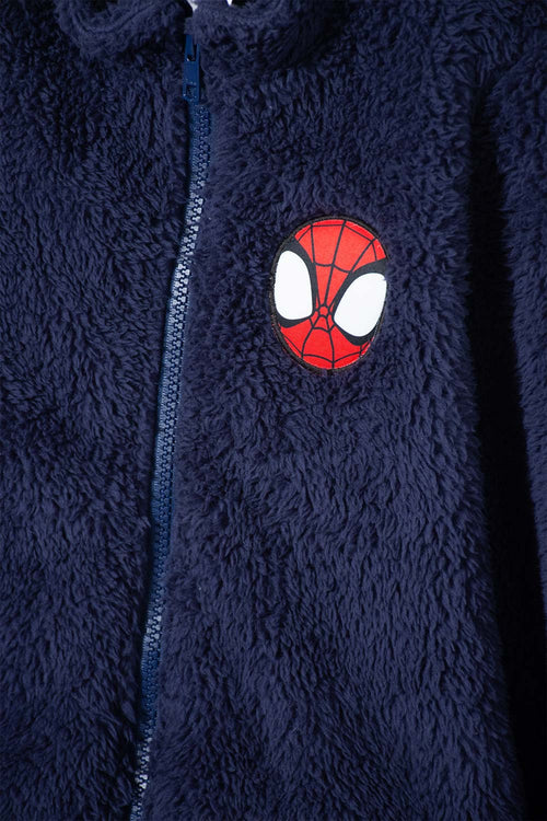 BUZO DE SPIDER-MAN CON CIERRE AZUL PARA NIÑO 2T A 6T